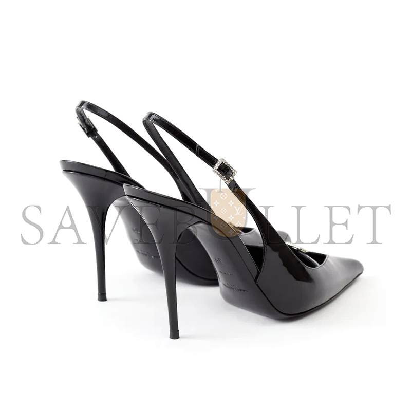 YSL PATENT LEATHER SLINGBACK PUMPS